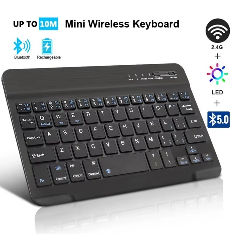Silent Mini Wireless Keyboard Bluetooth Rechargeable Gaming Keyboard 5