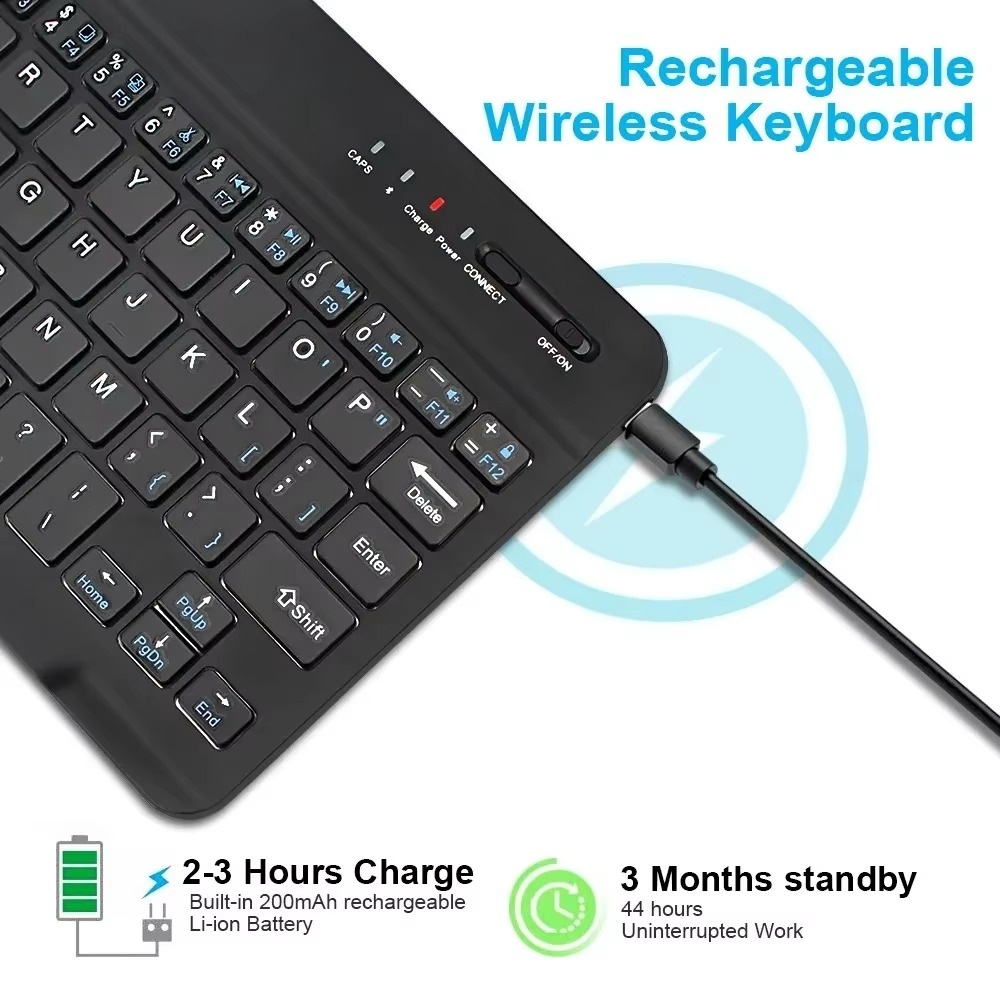 Silent Mini Wireless Keyboard Bluetooth Rechargeable Gaming Keyboard 1