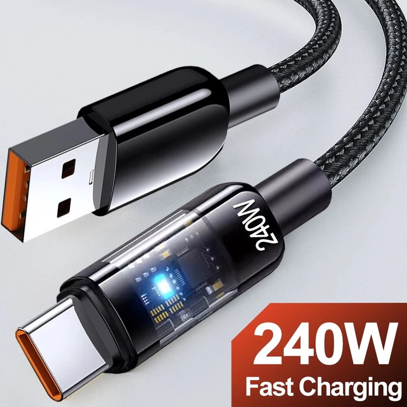 USB Type C Cable Quick Charge Phone Charger PD Data Cord Super Fast Charging 0
