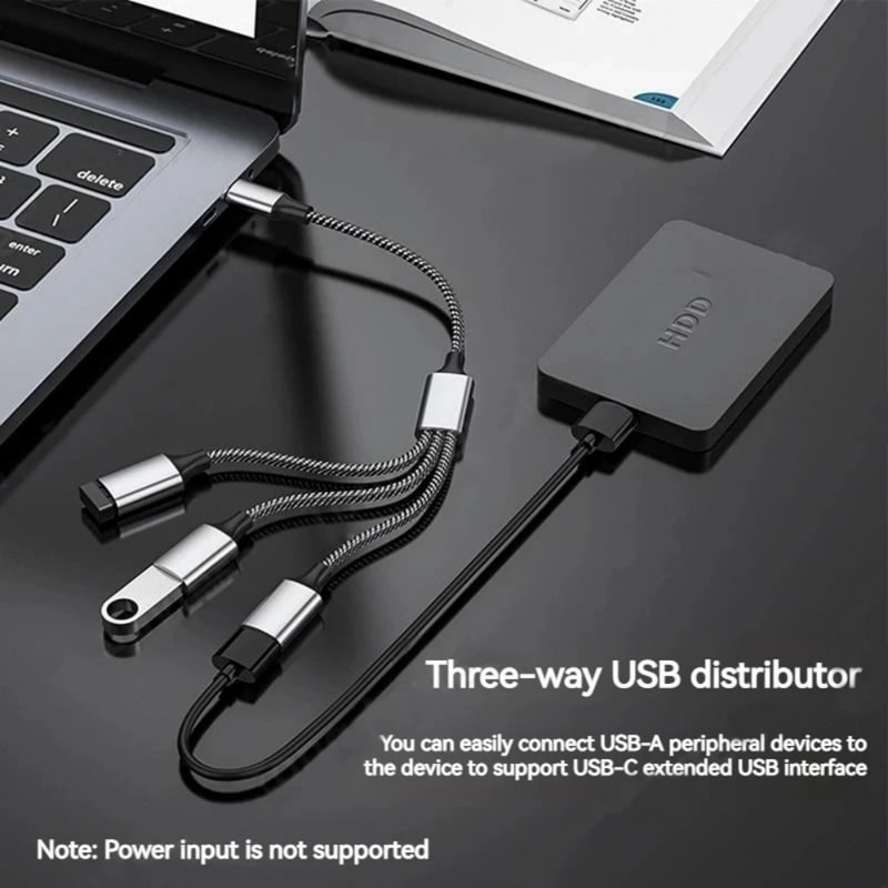 USB HUB Adapter Type C Splitter Connector Ports HUB Expander Converter For Laptop PC Accessories 5