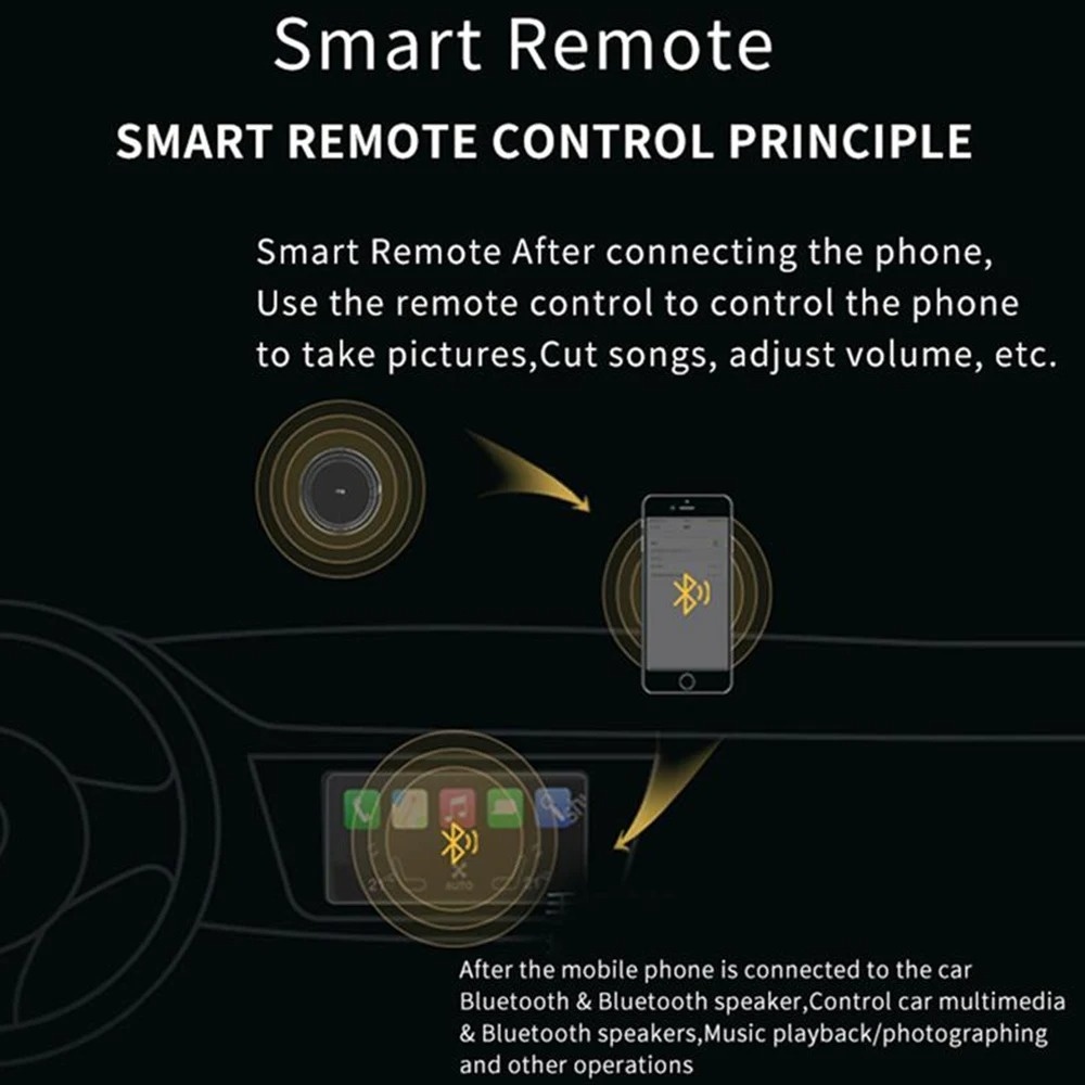 Smart Remote Wireless Bluetooth Steering Wheel Music Play Control Button For Cars 5