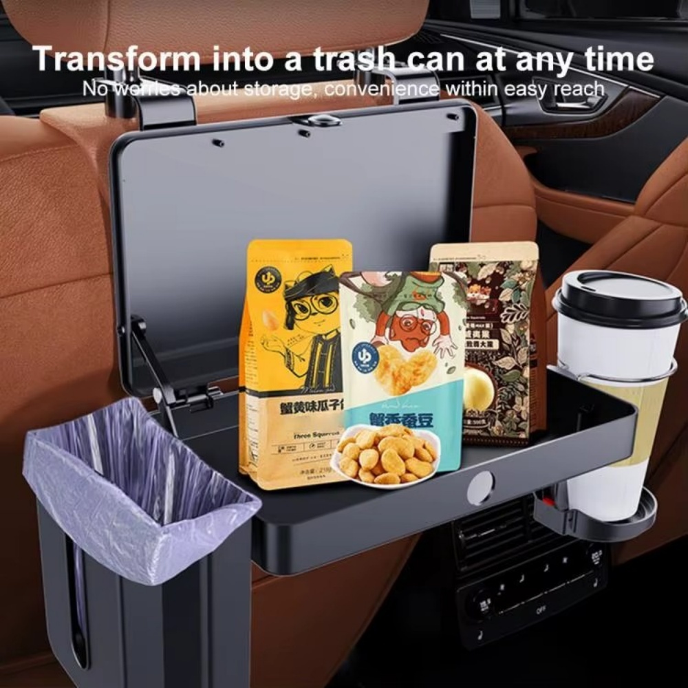 Foldable Car Seat Tray Auto Dining Table Food Tray Drink Cup Holder Car Interior Accessories Shelf 2