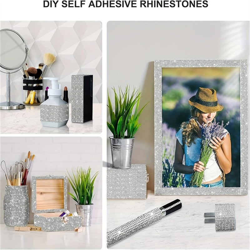 SelfAdhesive Rhinestone Sticker Glitter Crystal Trim Tape For Clothes Jewelry Car Phone Crafts Gift 5