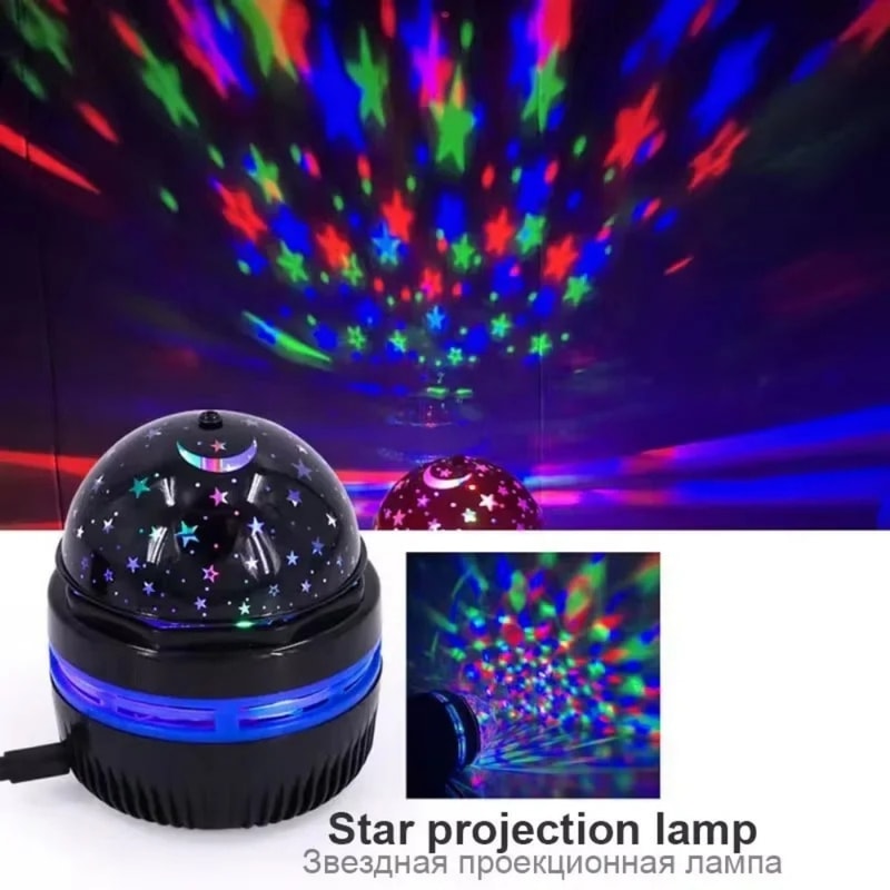 USB LED Starry Night Light Projector, Portable Table Lamp for Gaming Room, Bedroom, and Home Theater Ceiling Atmosphere