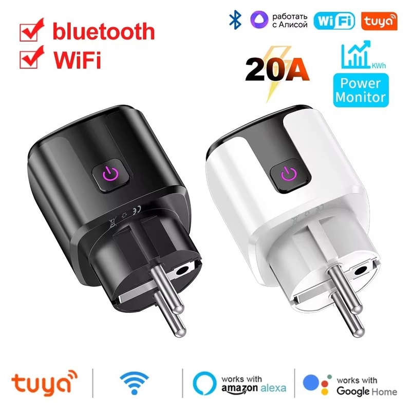 Smart WiFi Power Outlet AC Tuya Smart Life Alexa Google Home Voice Control 6