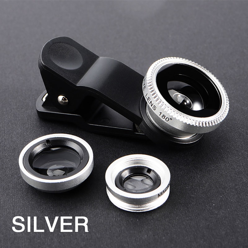 Universal Phone Lens Fish Eye Zoom Lens Wide Angle Micro Camera Lens With Phone Clip 7