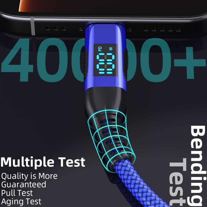 PD Type C Fast Charging Phone Charger 60W USB C To USB C Quick Charge Cable Data Cord 3