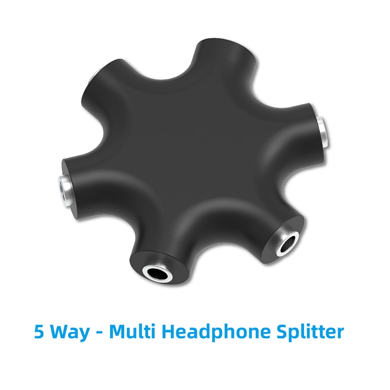 Male To Female Audio Splitter Adapter Headphones Audio Data Cord Converter 3