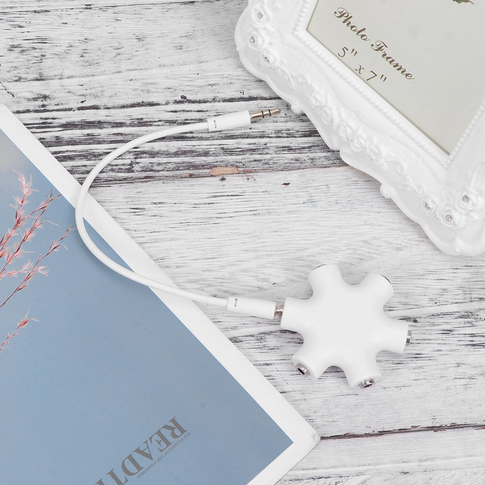 Male To Female Audio Splitter Adapter Headphones Audio Data Cord Converter 1