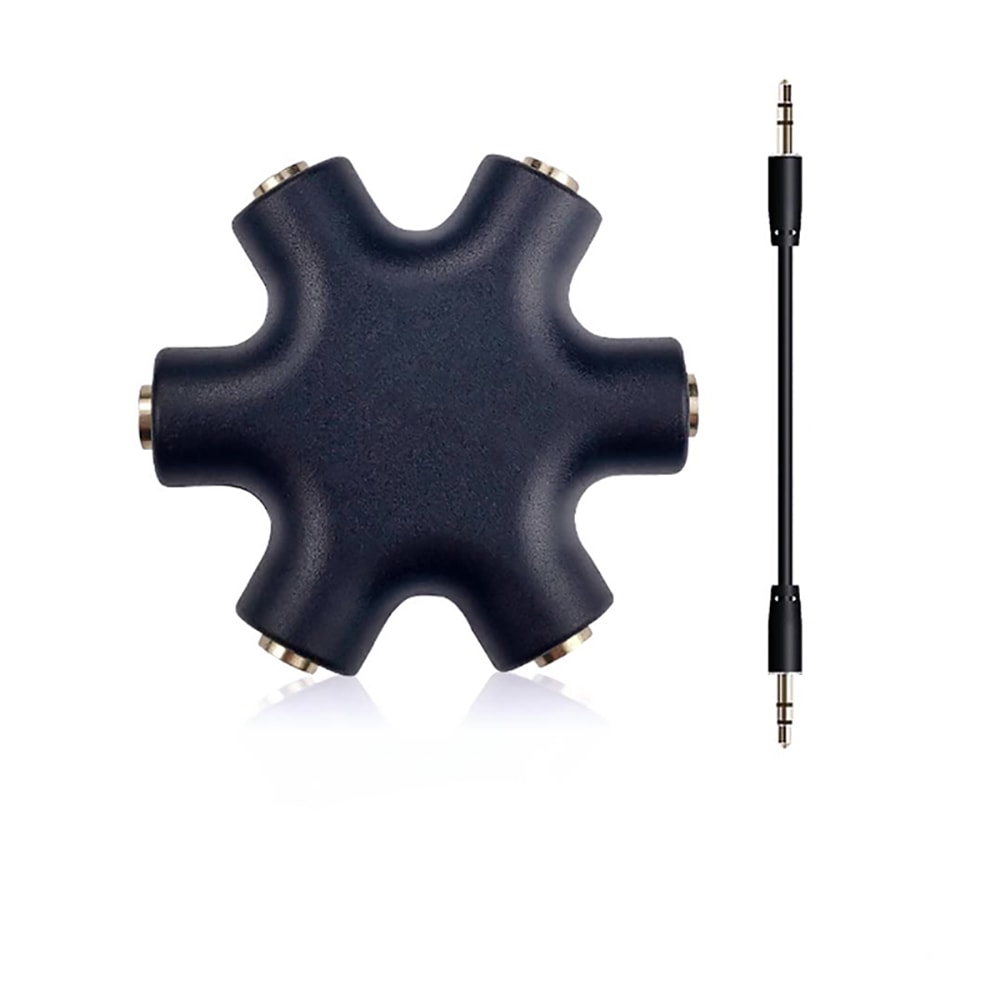 Male To Female Audio Splitter Adapter Headphones Audio Data Cord Converter 6