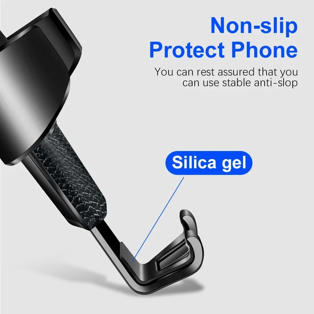 Car Mobile Phone Holder GPS Navigation Holder Car Air Vent Clip Mount Bracket Gravity Support Brack 4