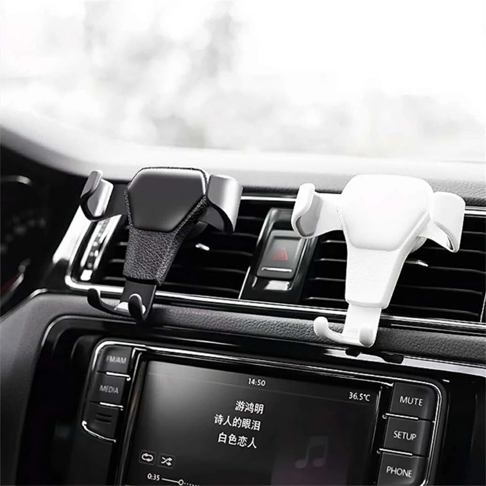 Car Mobile Phone Holder GPS Navigation Holder Car Air Vent Clip Mount Bracket Gravity Support Brack 5
