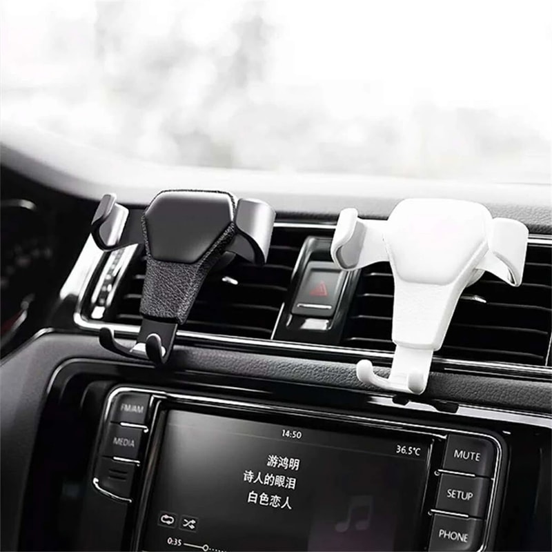 Car Mobile Phone Holder GPS Navigation Holder Car Air Vent Clip Mount Bracket Gravity Support Brack 5