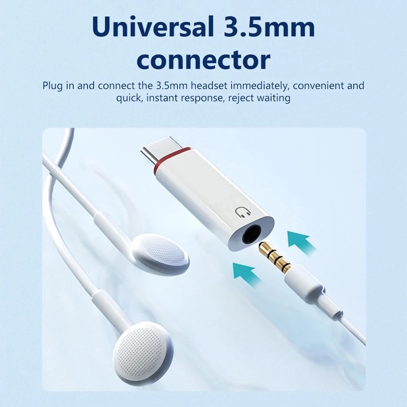 Jack Type C Audio Converter USB C To Earphone Adapter Earphone Audio Connector For Audio Devices 2