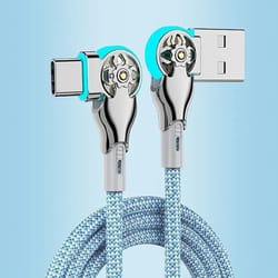 elbow rotation usb c cable type c quick charge cable fast charging data cord for phone charger