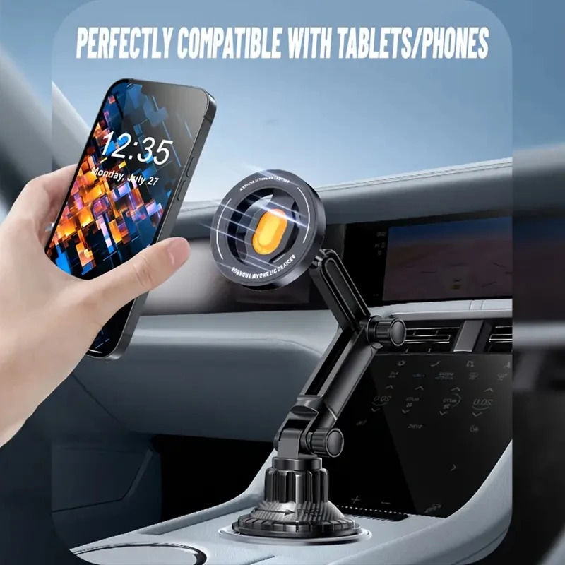 Rotation Magnetic Phone Holder For Car Installation Of Water Cup Cell Mount 1