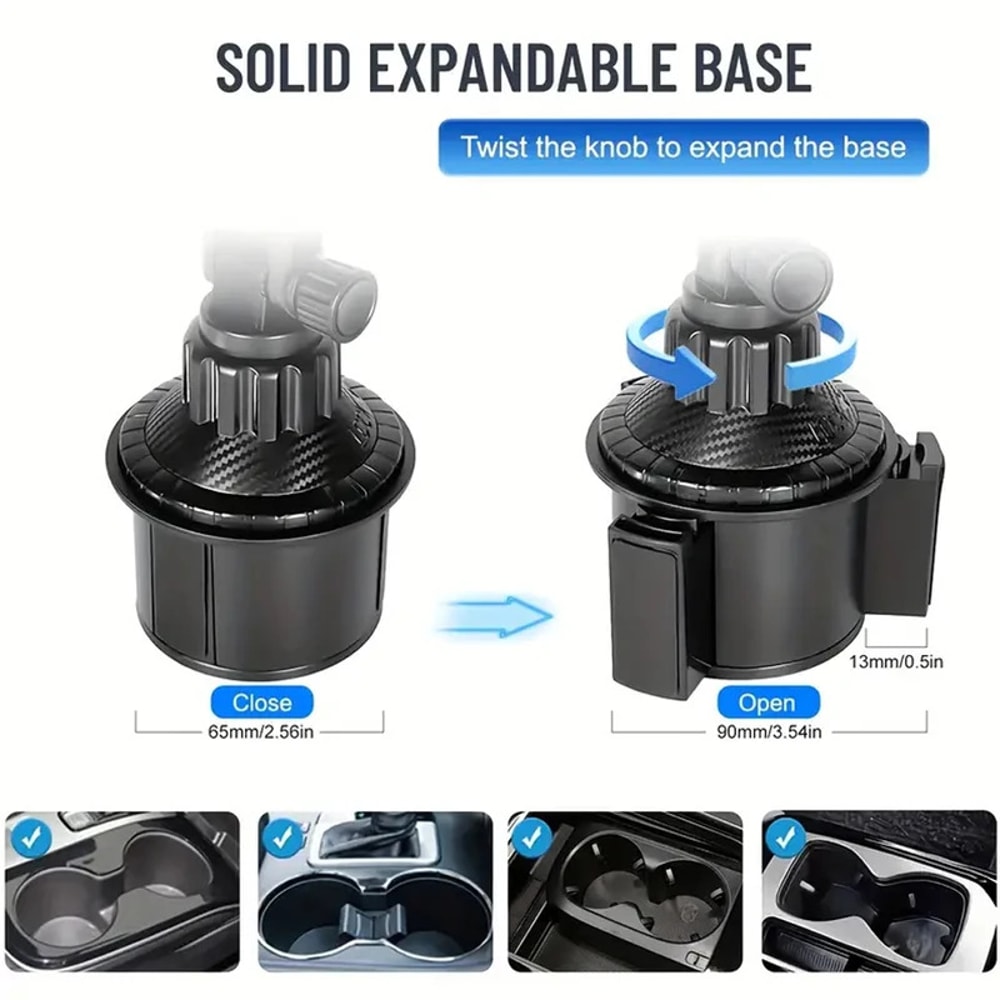 Rotation Magnetic Phone Holder For Car Installation Of Water Cup Cell Mount 4