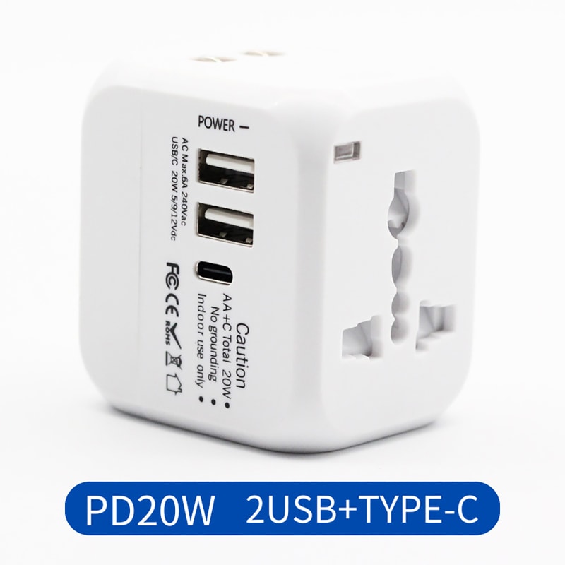 Multifunctional Power Charger Adapter Universal Travel Conversion Socket PD 5