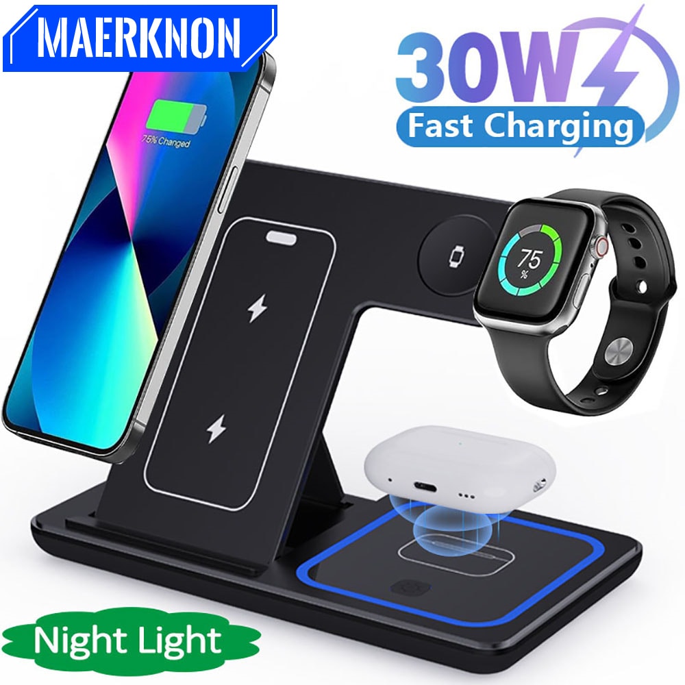 Magnetic Wireless Charger Stand Fast Charging Dock Station 0