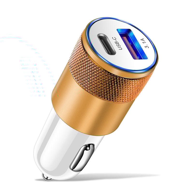USB C Car Charger Fast Charging Type C Phone Adapter Cigarette Lighter USB Charger 9