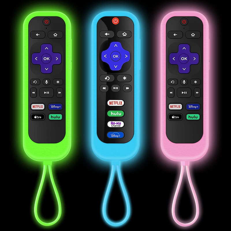 TV Remote Control Cover Luminous Silicone Remote Control Protective Case With Rope 0