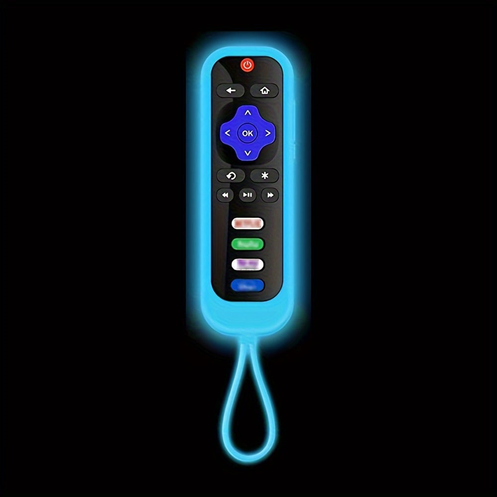 TV Remote Control Cover Luminous Silicone Remote Control Protective Case With Rope 7
