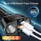 Multi Ports Car Charger Fast Charging Type C Digital Display Auto Phone Cigarette Lighter 1