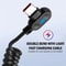 Fast Charging USB C Cable Elbow Data Cord High Speed Data Transfer Cable PD Retractable Spring Char 4