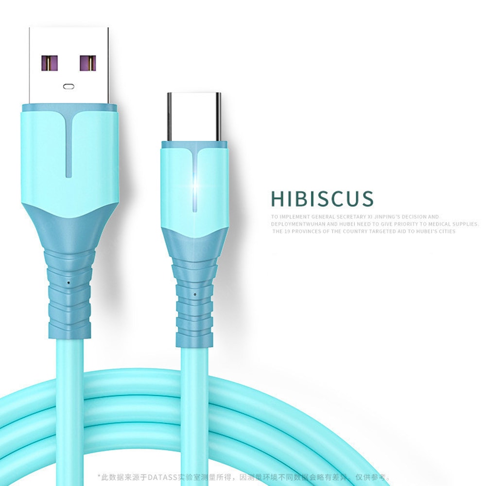 Liquid Silicone USB C Cable Fast Charging Data Cord Type C Quick Charge Phone Charger 8