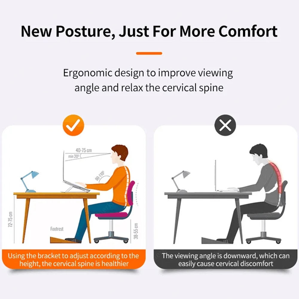 Foldable Portable Laptop Stand Adjustable Notebook Bracket Computer Monitor Holder Tablets Base Acc 3