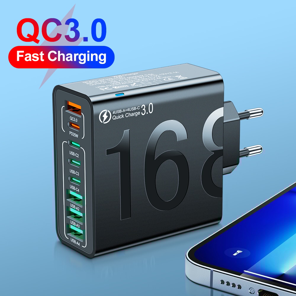 USB C Charger Power Adapter Multi Ports Fast Charging PD Type C Quick Charge Travel Wall Charger 0