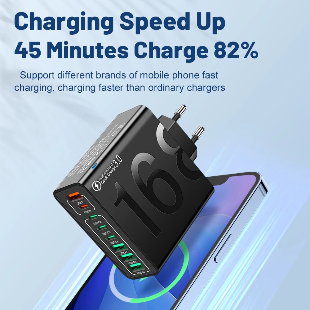 USB C Charger Power Adapter Multi Ports Fast Charging PD Type C Quick Charge Travel Wall Charger 1