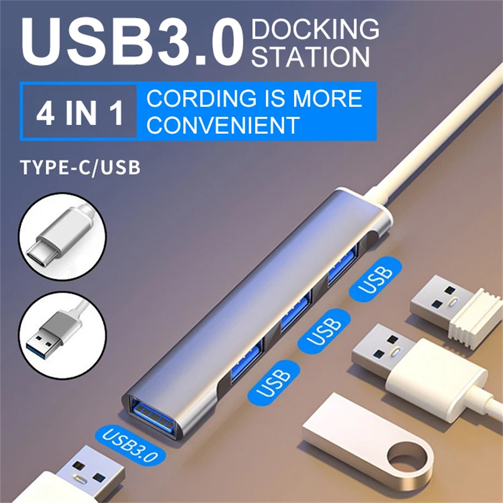 USB OTG Splitter Adapter Type C Hub For Mobile Laptop Accessories 1