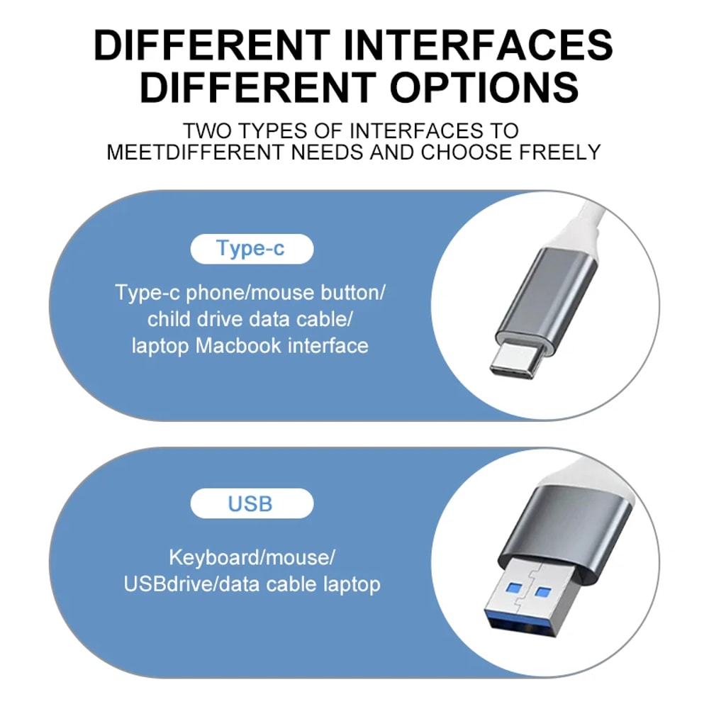 USB OTG Splitter Adapter Type C Hub For Mobile Laptop Accessories 2