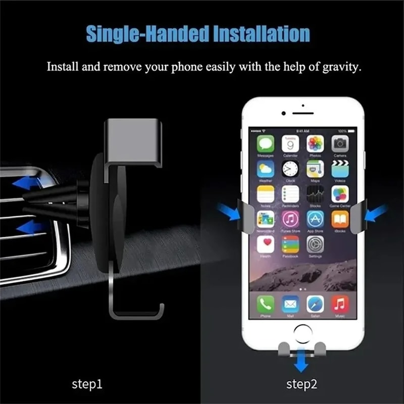 Universal Smartphone Holder Gravity Car Phone Holder Stand Air Vent Mount In Car GPS Support Stand 3