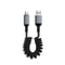 USB Type C Cable PD Fast Charging Retractable Spring Data Cord For USB C Phone Charger 5