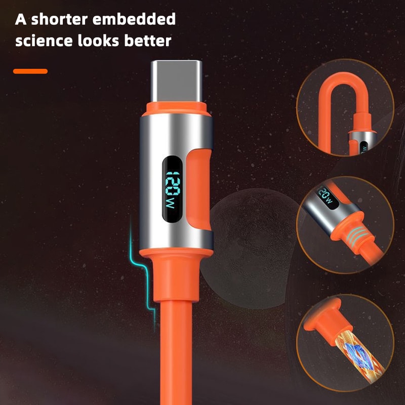 Type C Cable 6A Super Fast Phone Charger USB Quick Charge Data Cord 3