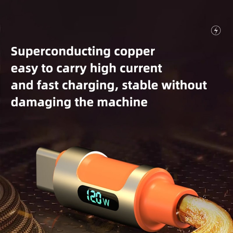 Type C Cable 6A Super Fast Phone Charger USB Quick Charge Data Cord 5