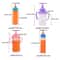 Baby Doll Feeding Bottle Set With Pacifier Large Size Milk Juice Bottles Baby Care Toy 3