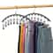 Metal Yoga Pants Hangers Curved Shape Pants Hanger With Clothespins Organizer For Closet Holds Legg 0