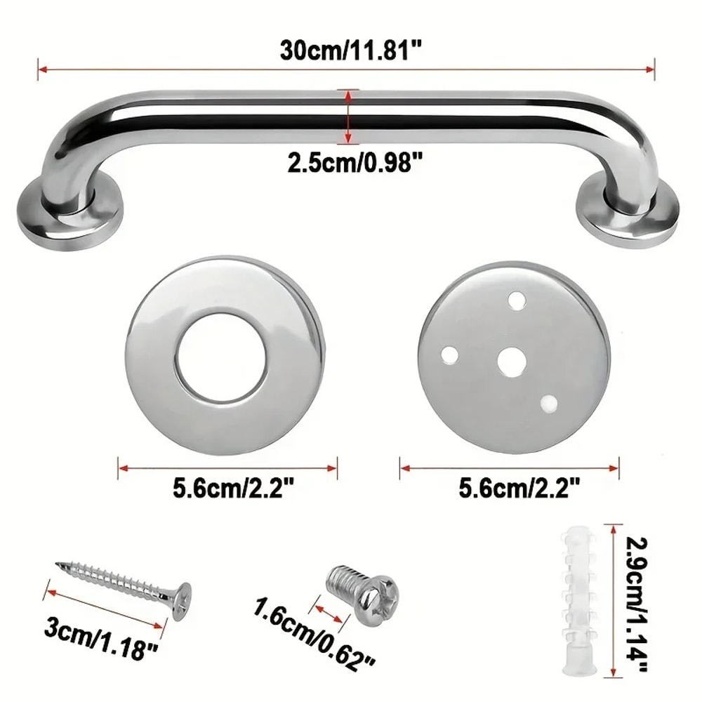 Bathroom Safety Handrails Stainless Steel Accessible Bathroom Handrails For Disabled Elderly 5