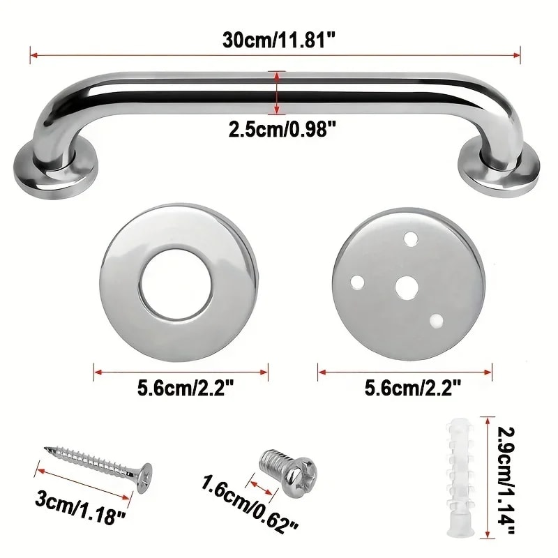 Bathroom Safety Handrails Stainless Steel Accessible Bathroom Handrails For Disabled Elderly 5