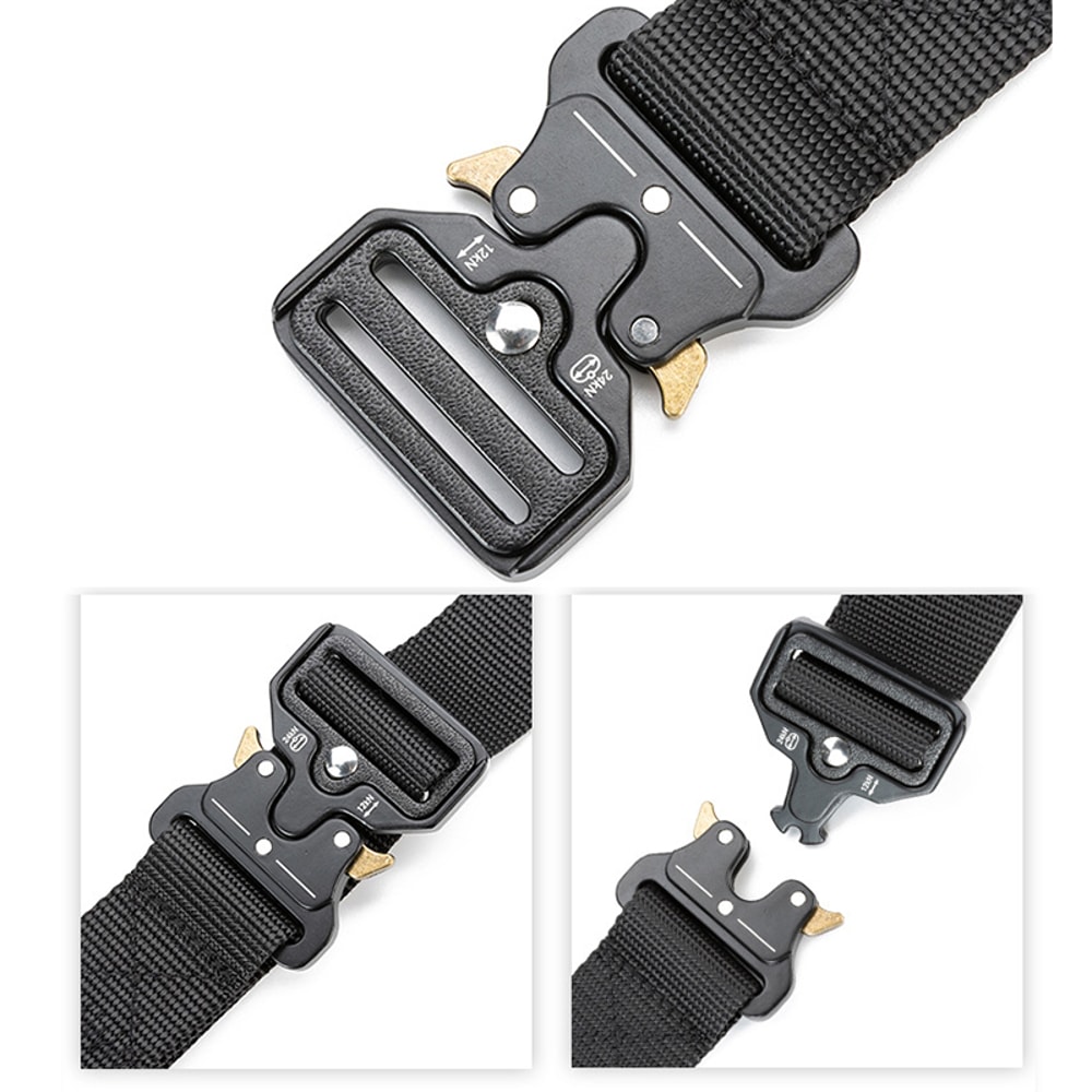 Quick Release Tactical Belt Outdoor Military Soft Real Nylon Black Belt Sports Accessories For Men 2