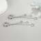 Popular Elegant Three Stars Hoop Earrings for Women, Sterling Silver with Long Tassel Design