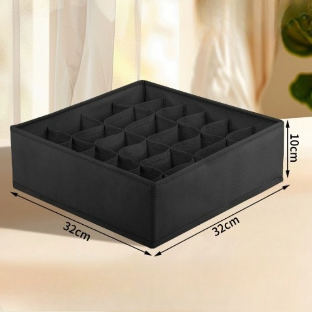 Foldable Compartment Fabric Drawer Organizer For Socks Underwear And Ties Closet Storage Box With T 5