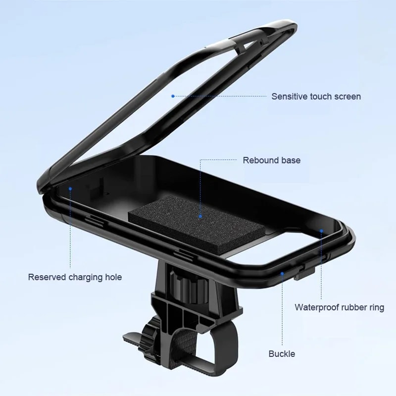 Rotating Adjustable Waterproof Phone Holder For Motorcycle Bicycle GPS Stand Outdoor Riding Navigat 4