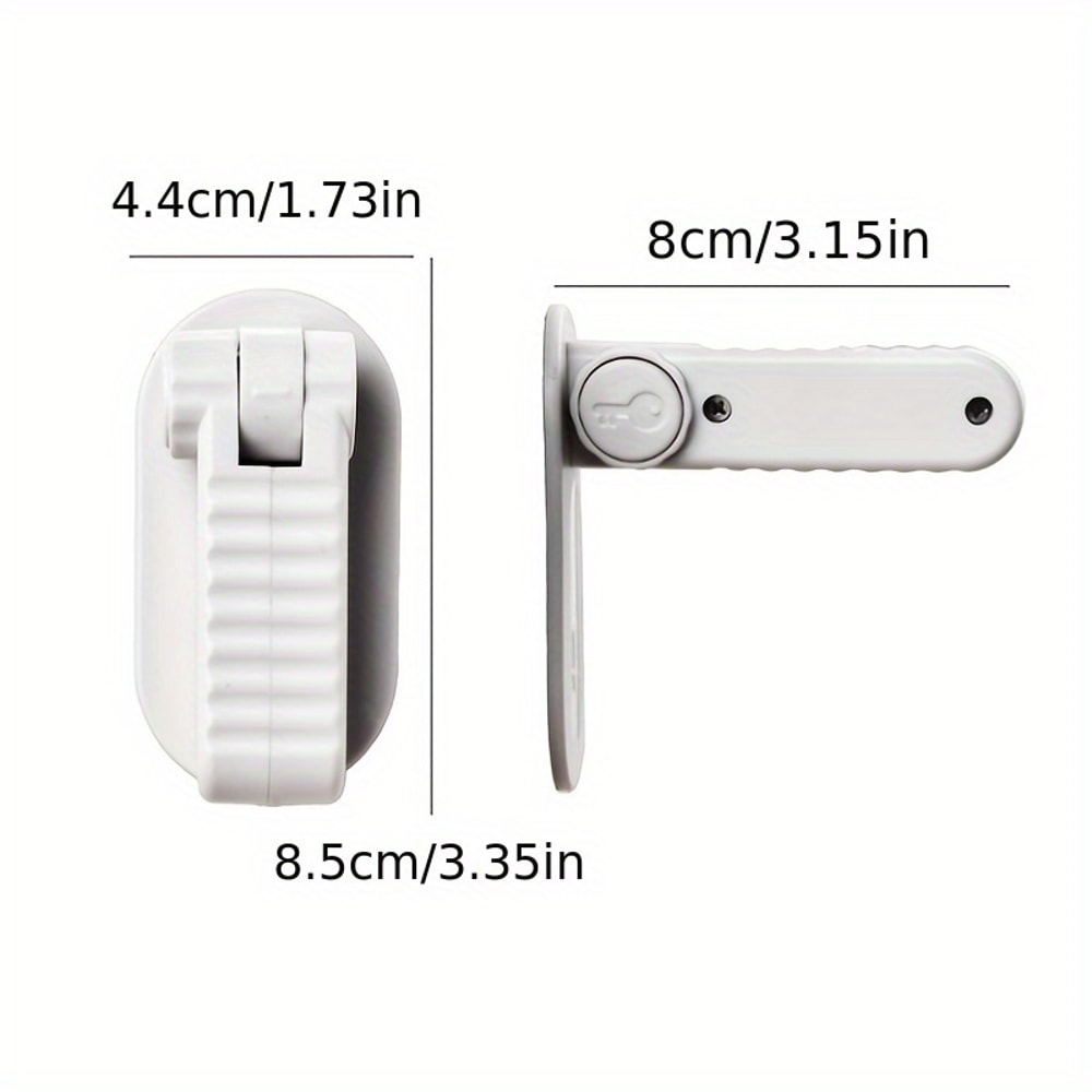 White Fridge Freezer Door Lock Easy Install Bedroom Door Lock Rotate No Drilling Needed 3