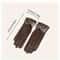 Thermal Winter Gloves For Women Soft Warm Lining Elegant Brown Beige Grey Pair 2