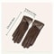 Thermal Winter Gloves For Women Soft Warm Lining Elegant Brown Beige Grey Pair 2