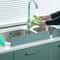Water Barrier Silicone Sink Splash Guard With Suction Cups For Dishwashing Kitchen Lab Use 0